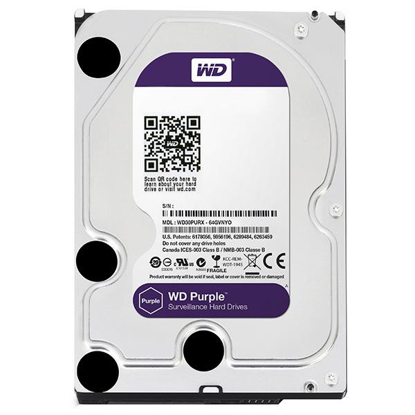 هارددیسک اینترنال وسترن دیجیتال سری Purple مدل WD80PURZ ظرفیت 8 ترابایت Western Digital Purple WD80PURZ Internal Hard Disk - 8TB